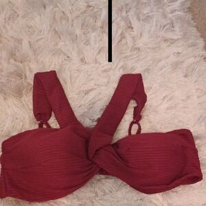 Red Crop Top with Cut Out Design